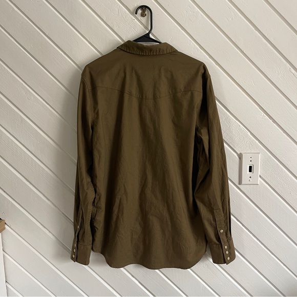 Tecovas Men's Flying-T Foundation Weight Pearl Snap Button Down Medium Beech - Picture 7 of 10